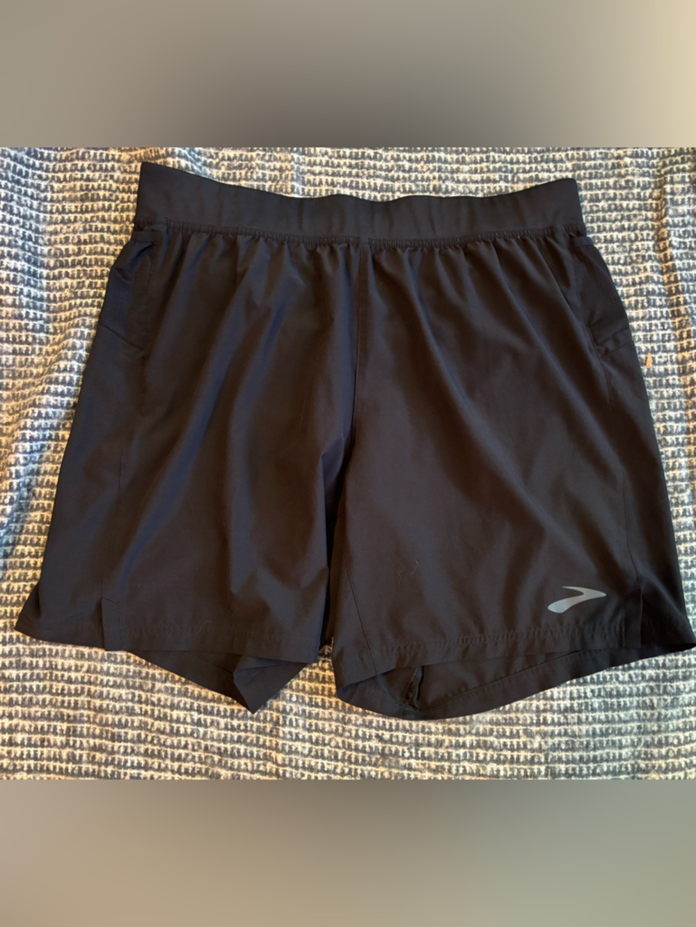 Brooks Black Women's Athletic Running Shorts with Reflective Logo
